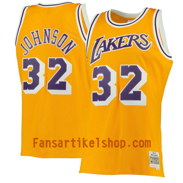 NBA Los Angeles Lakers Trikot Magic Johnson 32 Hardwood Classics Gelb Swingman - Herren NBA Los Angeles Lakers Trikot Magic Johnson 32 Hardwood Classics Gelb Swingman - Herren